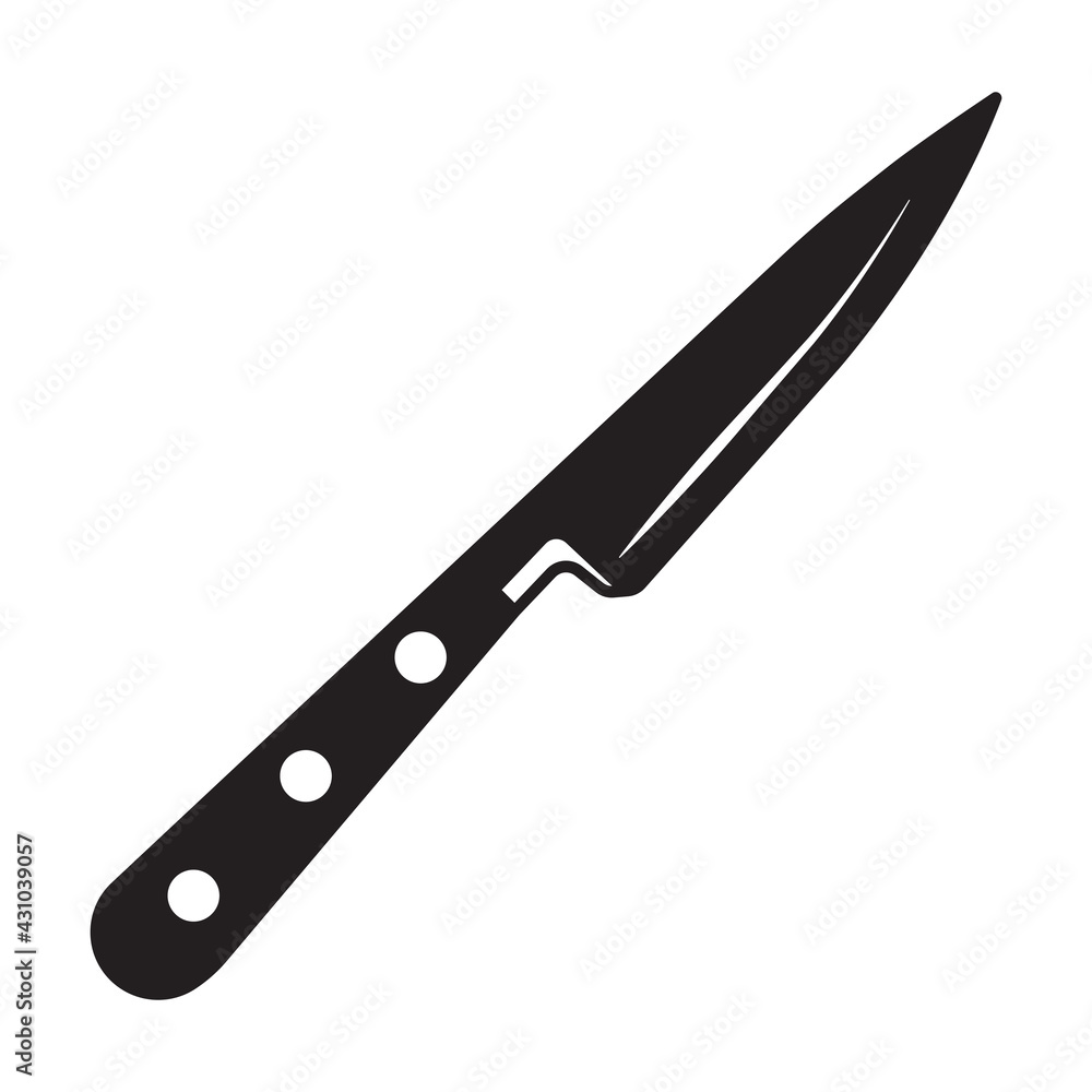 Kitchen knife flat vector icon for apps or websites Kitchen knife flat vector icon for apps or websites