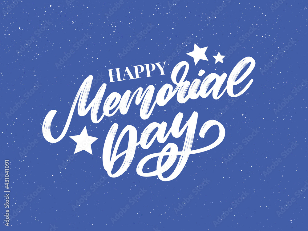 Happy Memorial Day - Stars and Stripes Letter