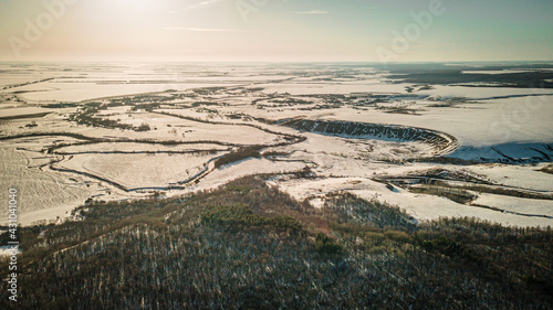 aerial photos of early spring in the Penza region