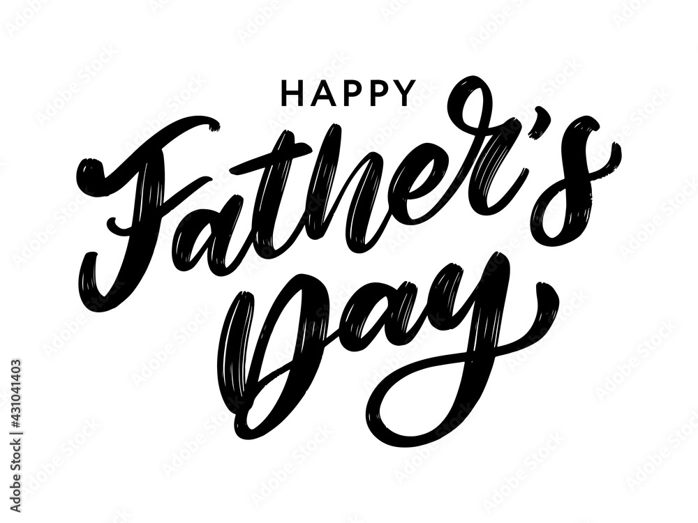 Happy fathers day. Lettering. Holiday calligraphy text Happy fathers day. Lettering. Holiday calligraphy text