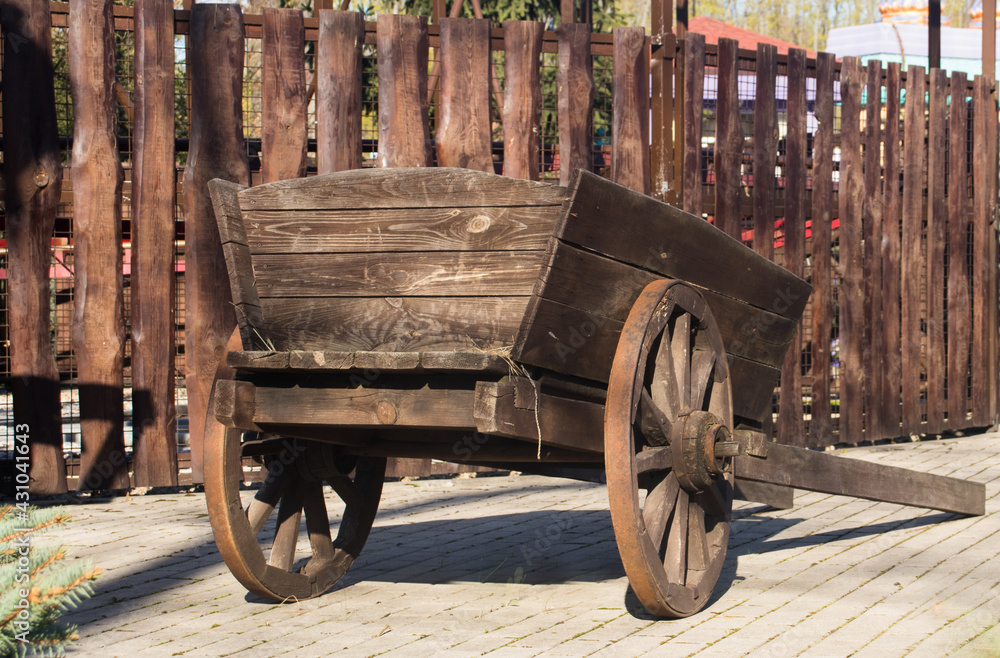 village carts,wooden wagon,wooden garden trolley