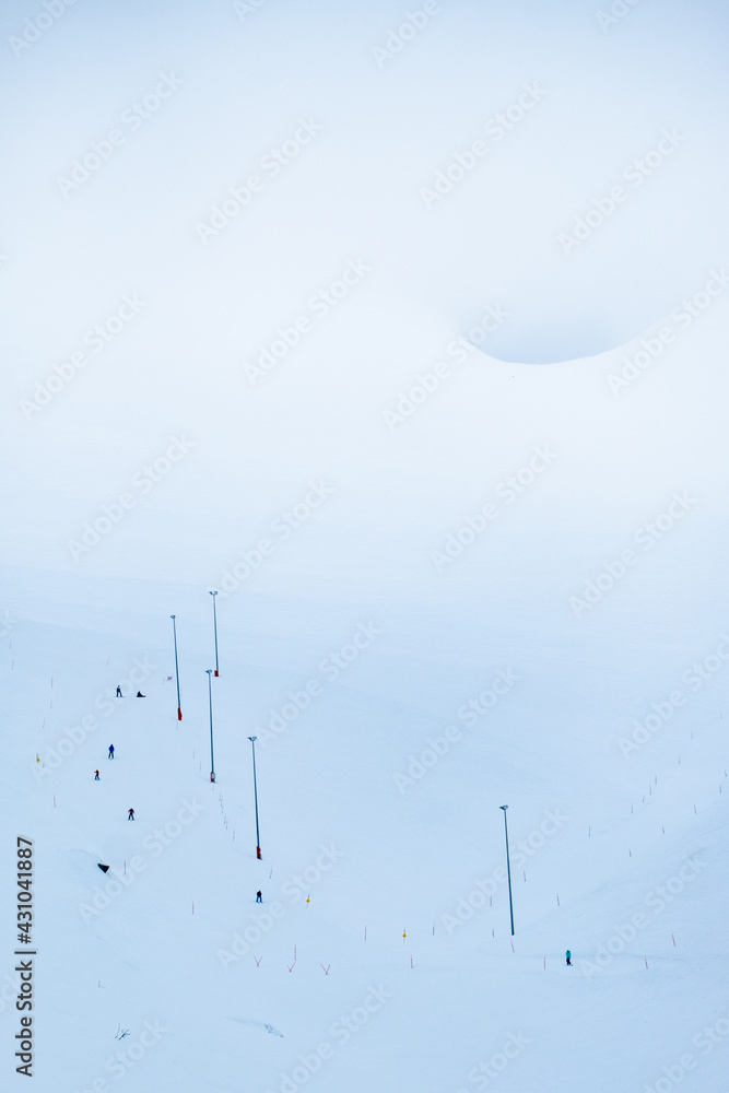 Fototapeta premium snow mountain with pillars