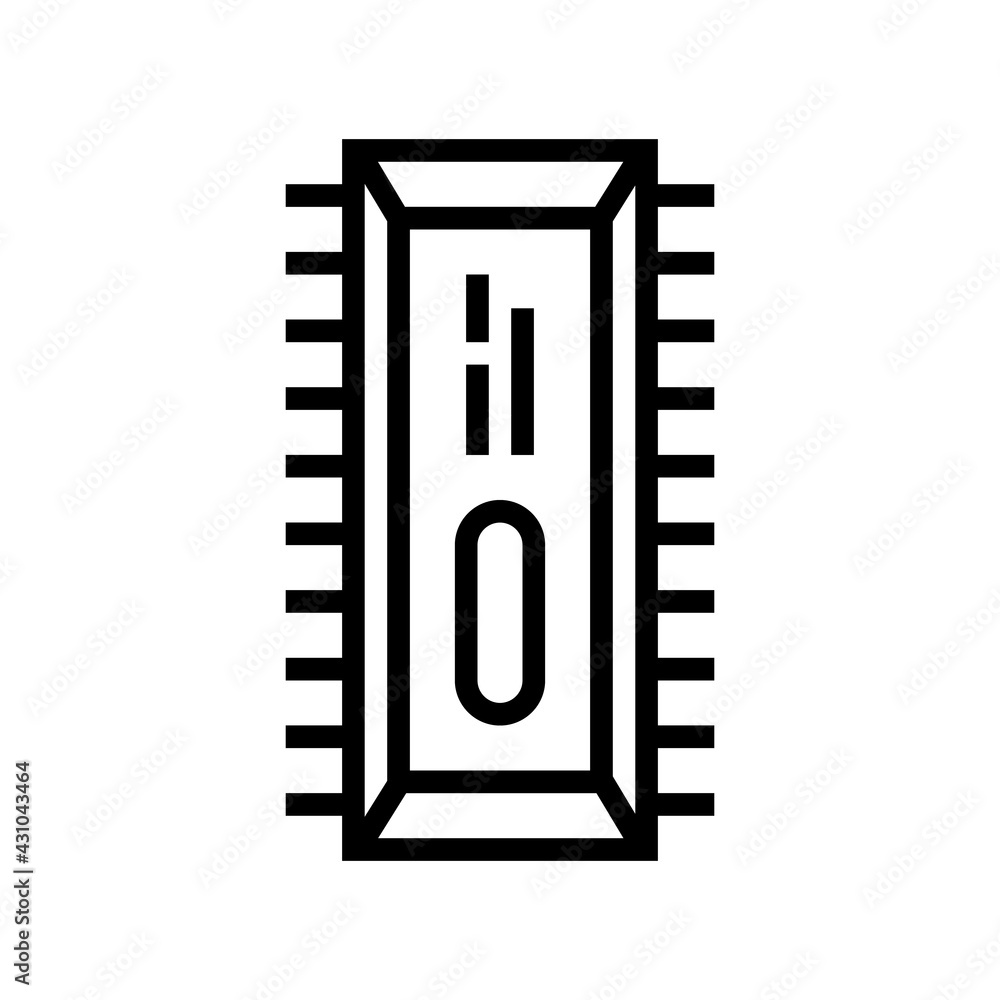 microchip semiconductor manufacturing line icon vector. microchip semiconductor manufacturing sign. isolated contour symbol black illustration microchip semiconductor manufacturing line icon vector. microchip semiconductor manufacturing sign. isolated contour symbol black illustration