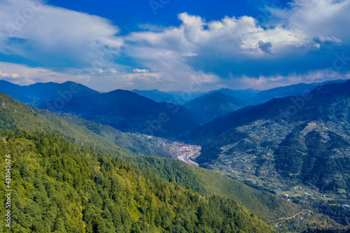 Top view of clouds, clouds in the mountains