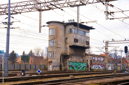 A dilapidated building at the station