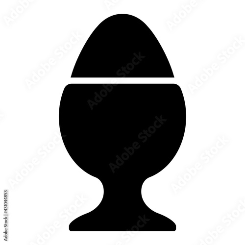 ngi1243 NewGraphicIcon ngi - egg cup icon . hard boiled egg - breakfast . isolated on white background - simple design - xxl g10510 photo