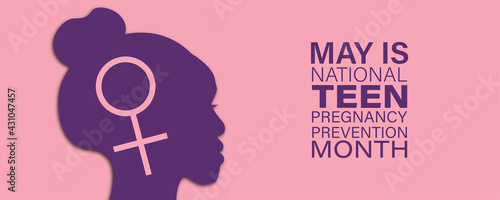 Vector Illustration of  Teen Pregnancy Prevention Month which is celebrated in month of May each year.