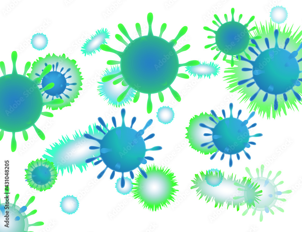 Illustration of virus or bacteria Illustration of virus or bacteria