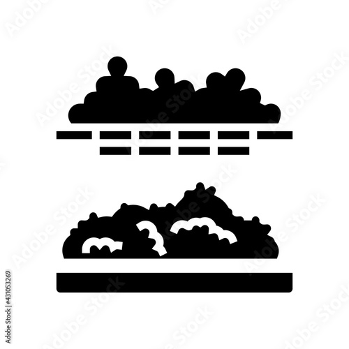 coagulation cheese production glyph icon vector. coagulation cheese production sign. isolated contour symbol black illustration