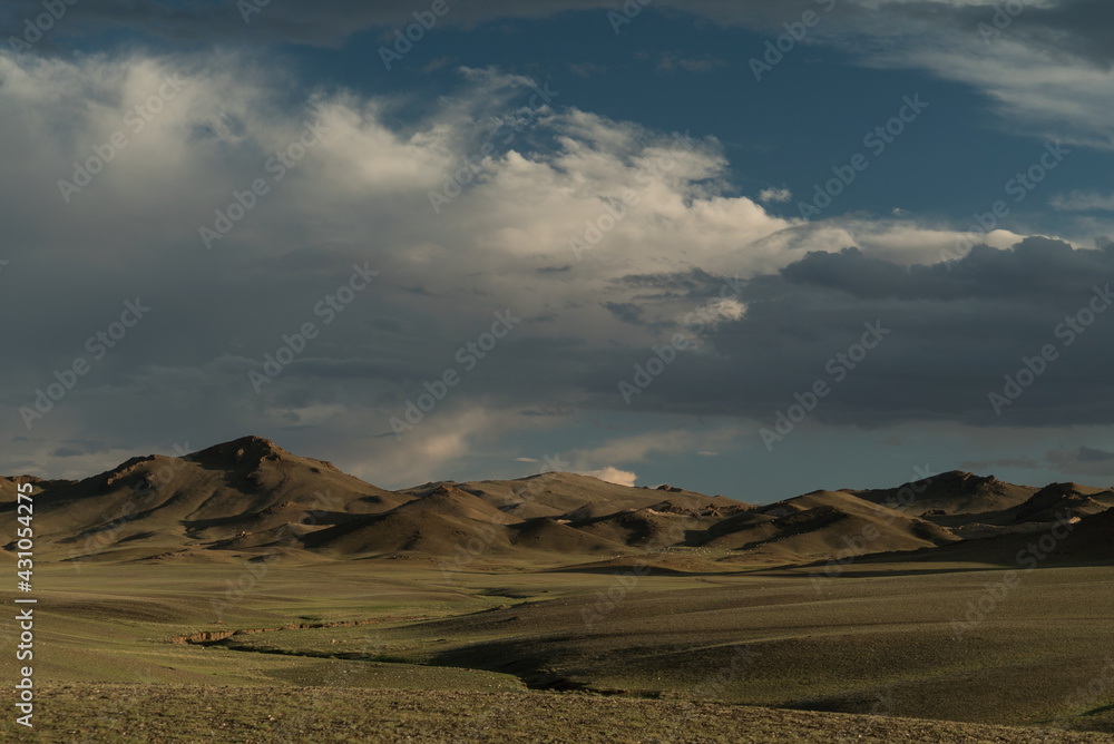 mountain plateau in Mongolia aerial view mountain plateau in Mongolia aerial view