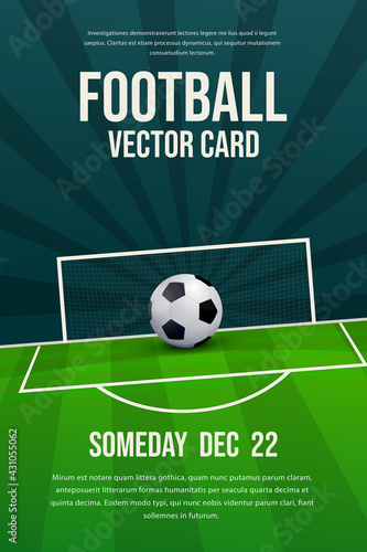  Football, soccer flyer, poster design photo