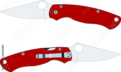 Vector image of the Paramilitary 2, as a respect for the company Spyderco.
