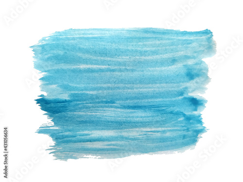 Abstract blue watercolor on white background. Splash color on paper.