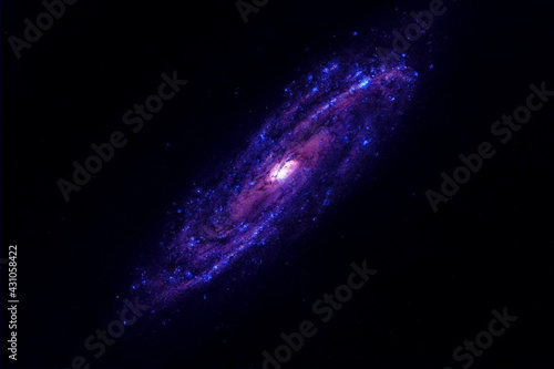Spiral galaxy on a dark background. Elements of this image were furnished by NASA.
