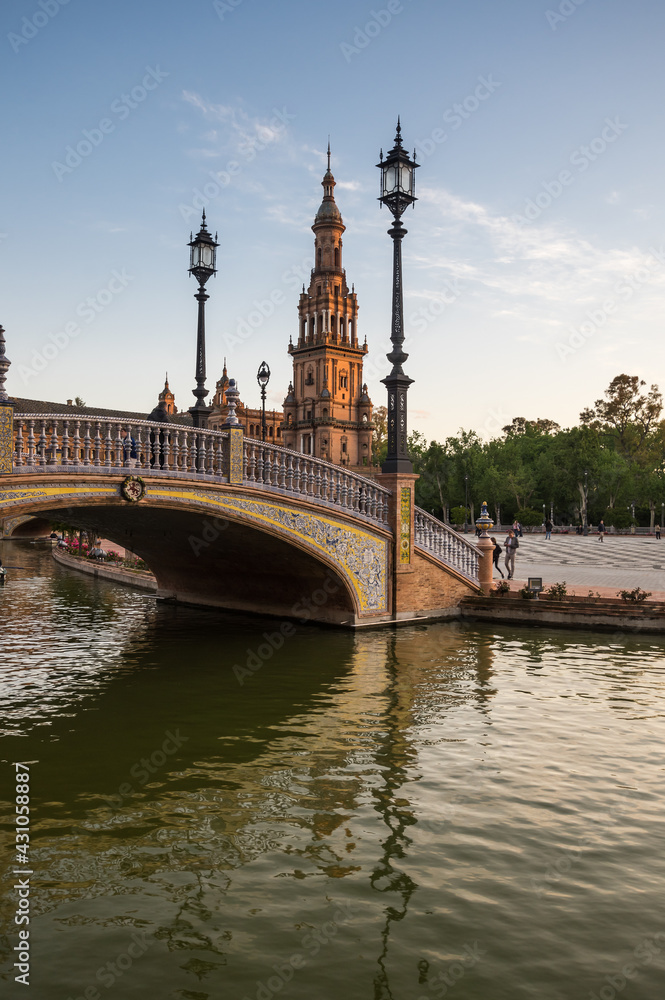 The Plaza de Espana in Seville The Plaza de Espana in Seville