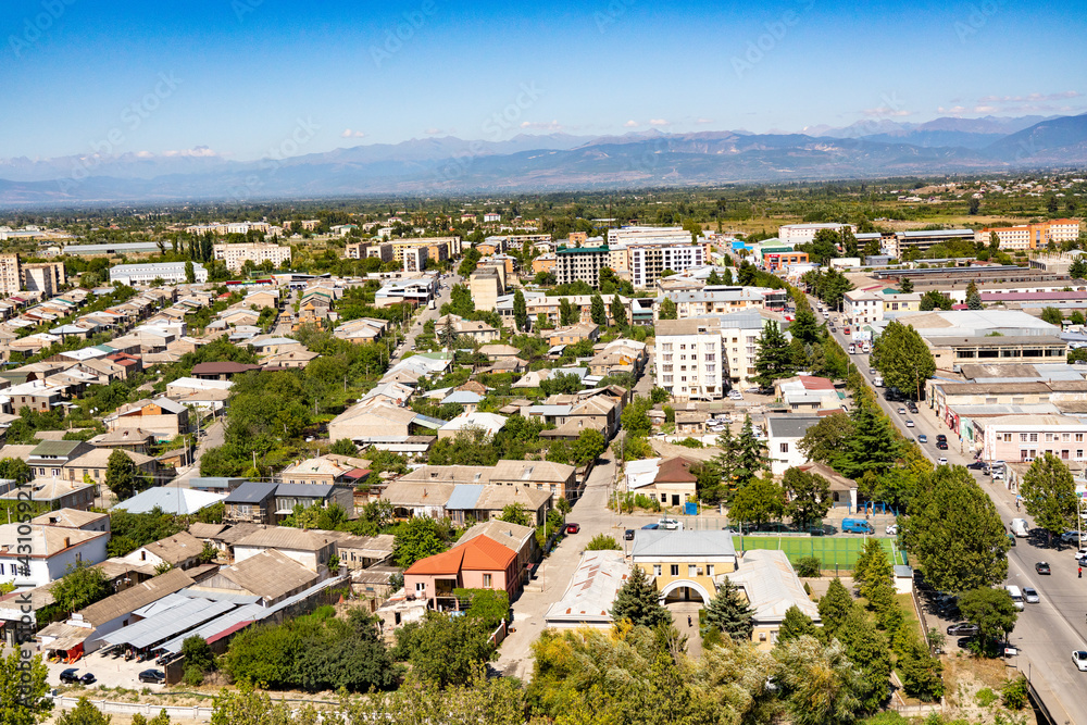 View of the city of Gori from the mountain, Georgia