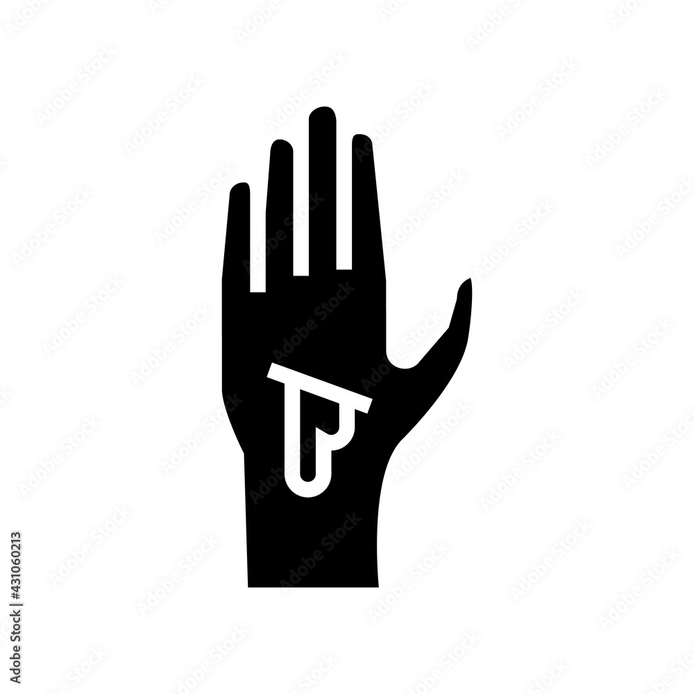 Fototapeta premium arterial bleeding disease glyph icon vector. arterial bleeding disease sign. isolated contour symbol black illustration