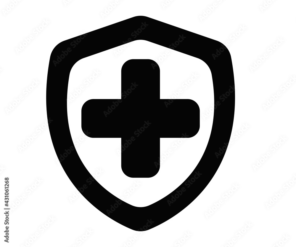 Obraz premium protection icon vector security medicine illustration