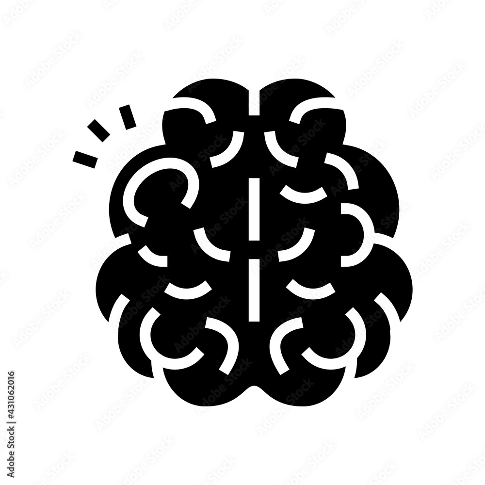 stroke brain disease glyph icon vector. stroke brain disease sign. isolated contour symbol black illustration stroke brain disease glyph icon vector. stroke brain disease sign. isolated contour symbol black illustration