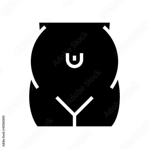 umbilical hernia disease glyph icon vector. umbilical hernia disease sign. isolated contour symbol black illustration