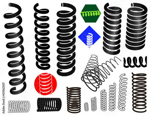 Set of springs cliparts