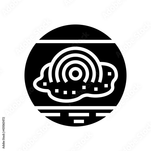 pain eczema glyph icon vector. pain eczema sign. isolated contour symbol black illustration