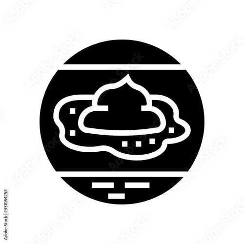 medical cream eczema treat glyph icon vector. medical cream eczema treat sign. isolated contour symbol black illustration