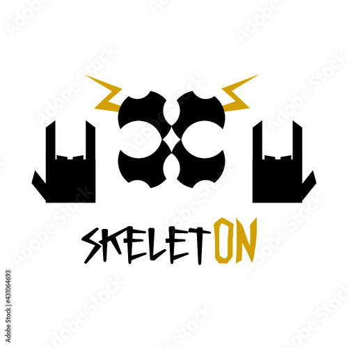 SkeletON abstract illustration about skelet and electrocity