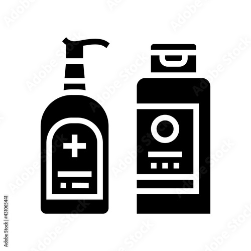 cream eczema treatment glyph icon vector. cream eczema treatment sign. isolated contour symbol black illustration