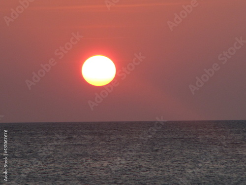 sunset over the sea © Stev
