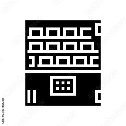 cooling pharmaceutical production glyph icon vector. cooling pharmaceutical production sign. isolated contour symbol black illustration