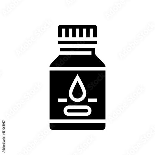 syrup pharmaceutical production glyph icon vector. syrup pharmaceutical production sign. isolated contour symbol black illustration