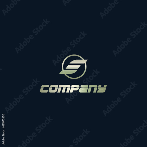 S letter unique logo design for company, Italic logo for letter S
