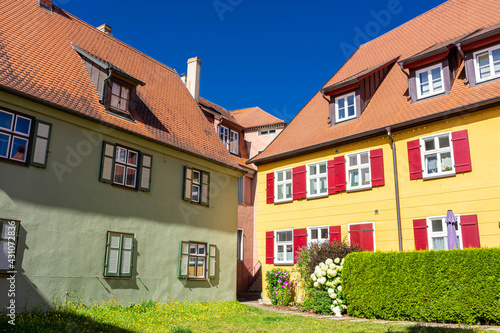 DINKELSBUHL, GERMANY, 27 JULY 2020: colorful houses