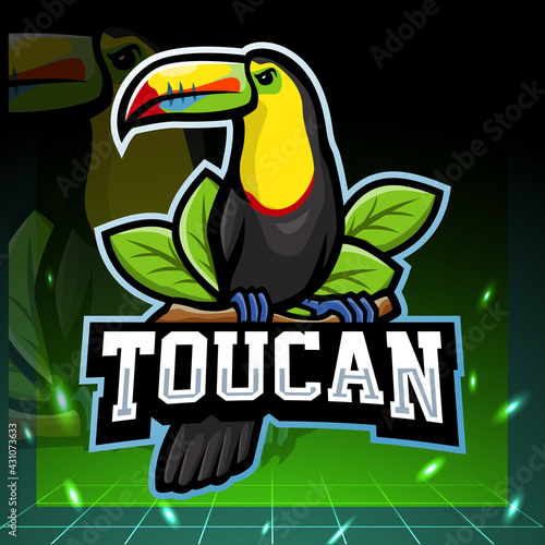 Toucan bird mascot. esport logo design