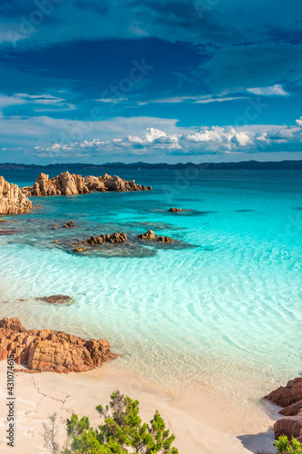 Fototapeta Naklejka Na Ścianę i Meble -  Amazing pink sand beach in Budelli Island, Maddalena Archipelago, Sardinia
