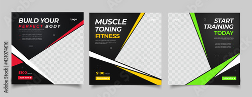 Gym Fitness social media post template