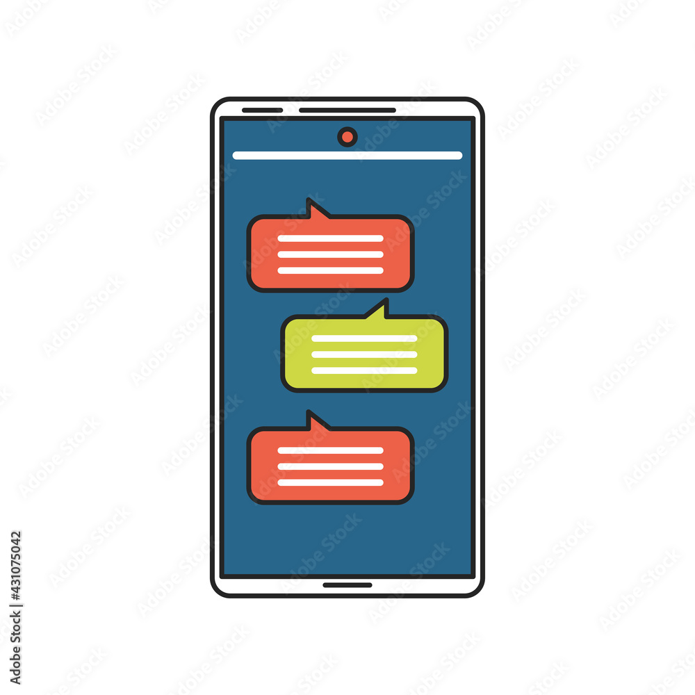 smartphone chat bubbles smartphone chat bubbles