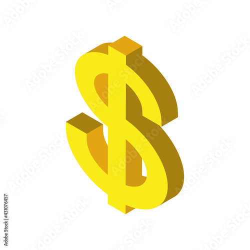 dollar sign isometric