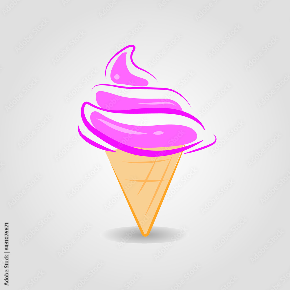 ice cream on a white background ice cream on a white background