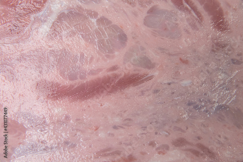 Macro detail photography of ham