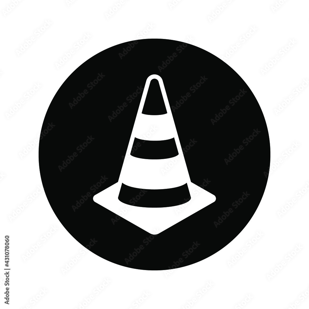 traffic cone. Cone Construction Barrier Icon color editable traffic cone. Cone Construction Barrier Icon color editable