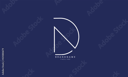 Alphabet letters Initials Monogram logo DN, ND, D and N photo