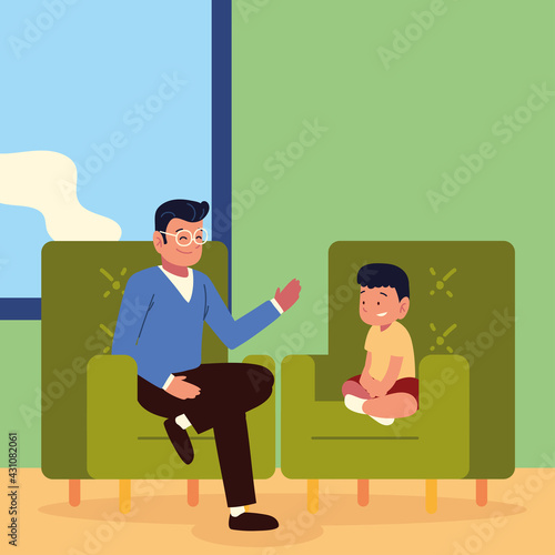 father son together