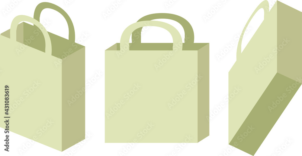 shopping bag vector cream, mock up shopping bag vector cream, mock up