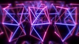Flickering Neon Flashing Lights Abstract Sci-Fi 3D Shape Reflections - Abstract Background Texture