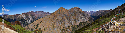 panorama of the mountains in Himalayan Ranges