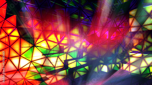 Fototapeta Naklejka Na Ścianę i Meble -  Backdrop colorful fantasy art style gradient the distribution of light abstract 3d background art colors bokeh and blur.