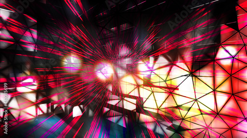 Backdrop colorful fantasy art style gradient the distribution of light abstract 3d background art colors bokeh and blur.