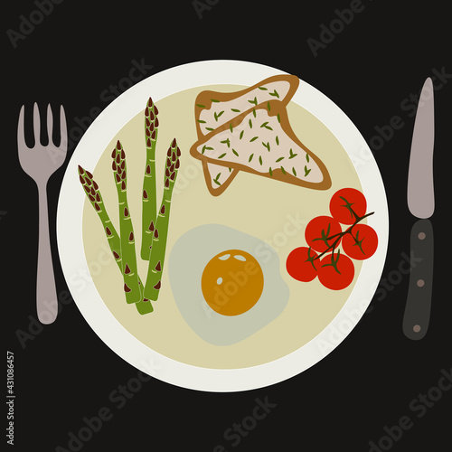 Menu diet,healty food vector ilustration.